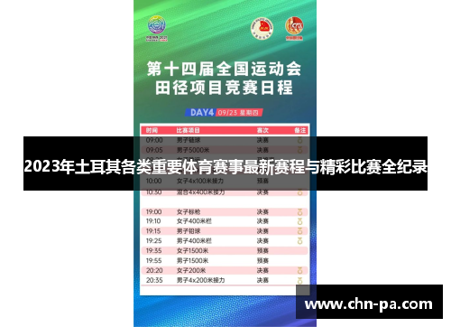 2023年土耳其各类重要体育赛事最新赛程与精彩比赛全纪录